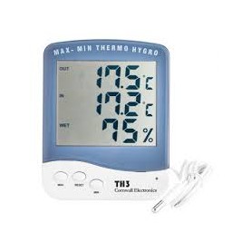 Image of Termoigrometro Digitale Con Display Grande Con Sonda 1.5 M. - Misuratori Di Temperatura/umiditá