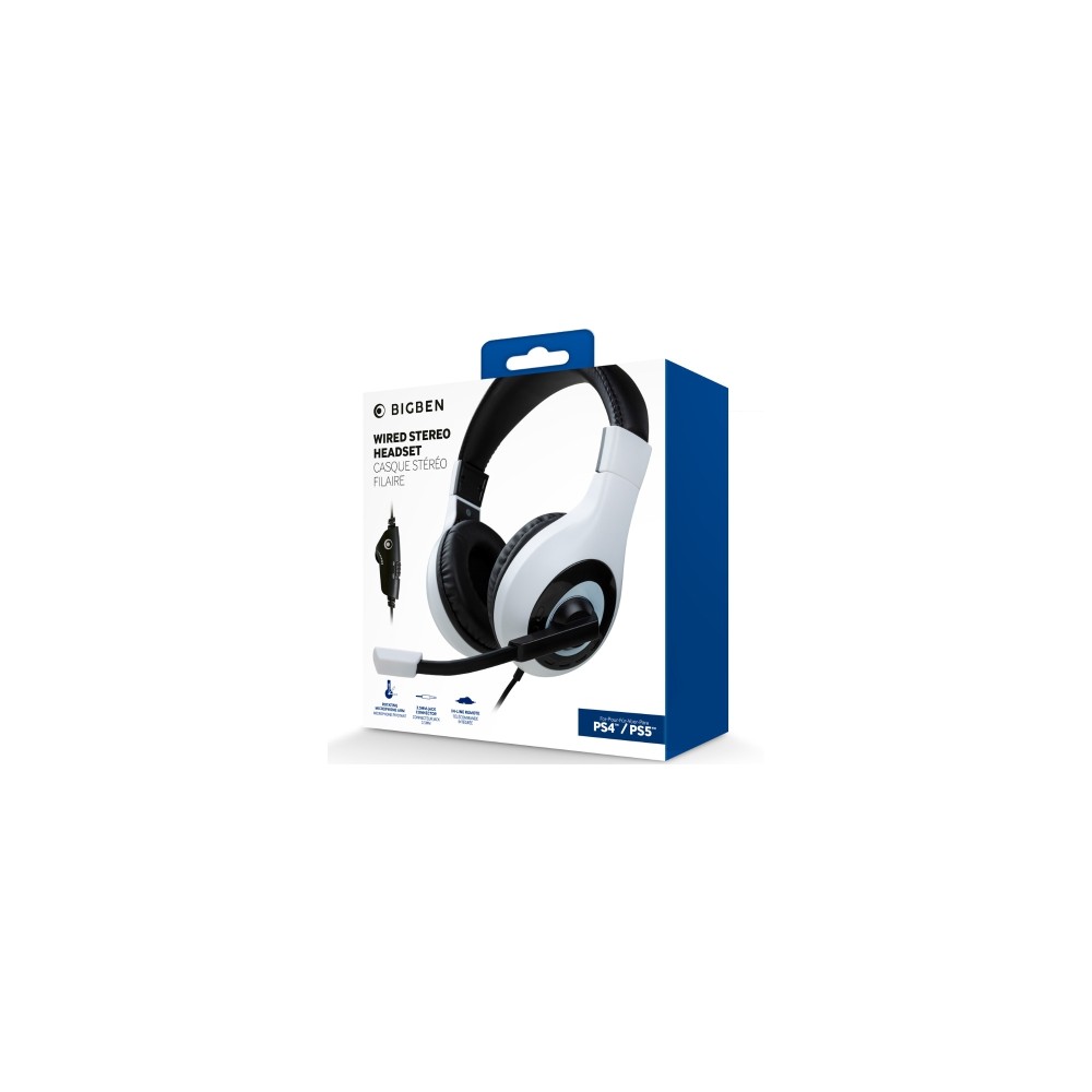 BIG BEN - CUFFIE STEREO GAMING V1 PS4/PS5-Bianco